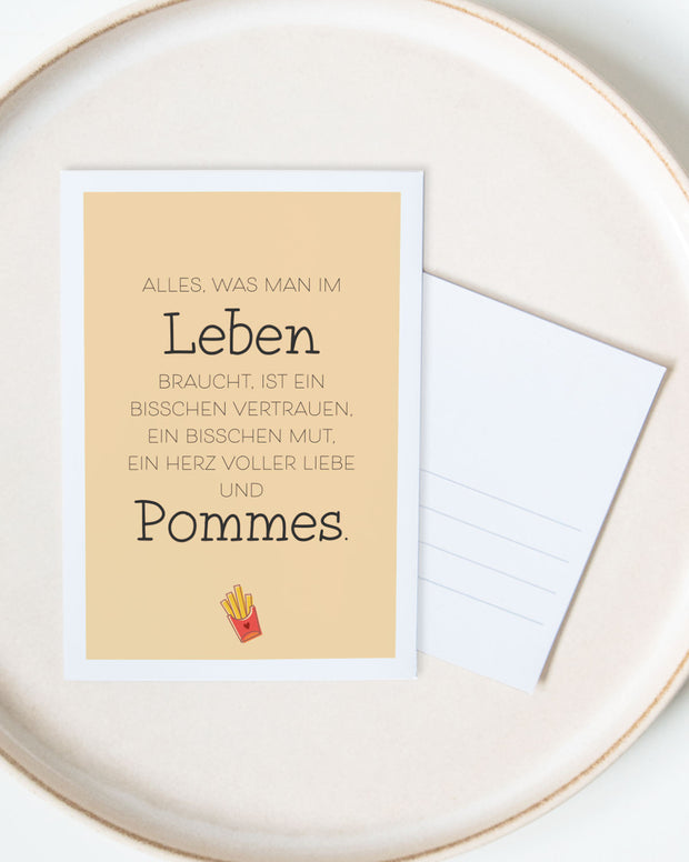 Alles was man im Leben braucht - Postkarte