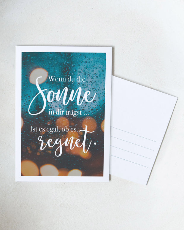 Sonne - Postkarte