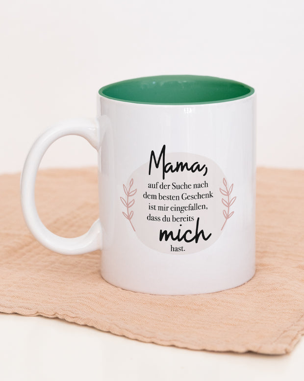 Motiv: Mama auf der Suche - VS" Tasse Dunkelgrün Tasse VISUAL STATEMENTS