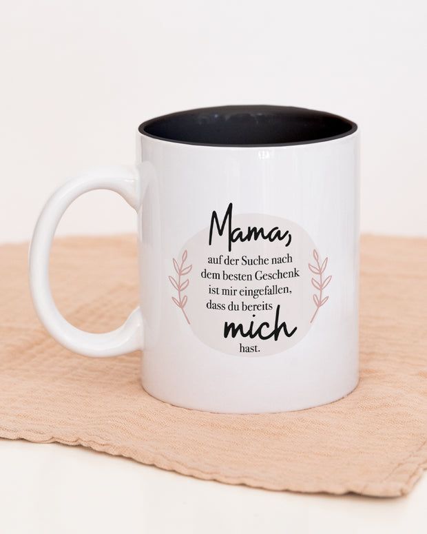 Motiv: Mama auf der Suche - VS" Tasse Schwarz Tasse VISUAL STATEMENTS