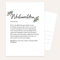 Definition Weihnachten - Postkarte