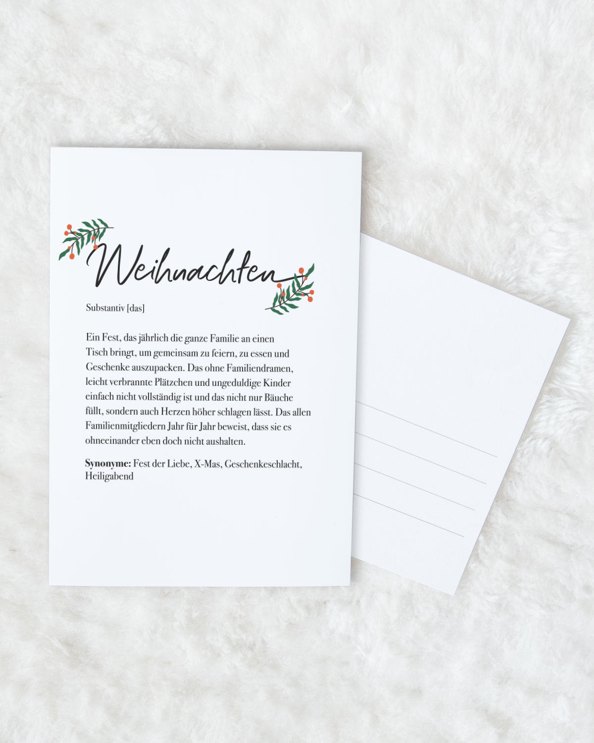 Definition Weihnachten - Postkarte Postkarte Lieblingsmensch®