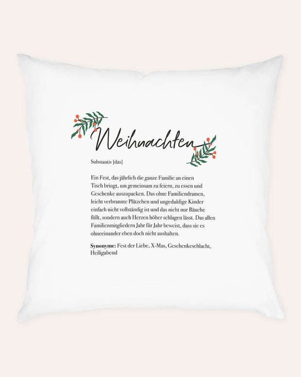 Motiv: Definition Weihnachten - VS" Kissen