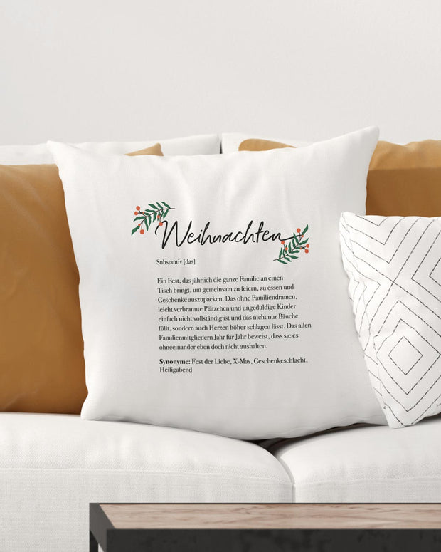 Motiv: Definition Weihnachten - VS" Kissen