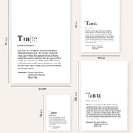Definition Tante - Poster