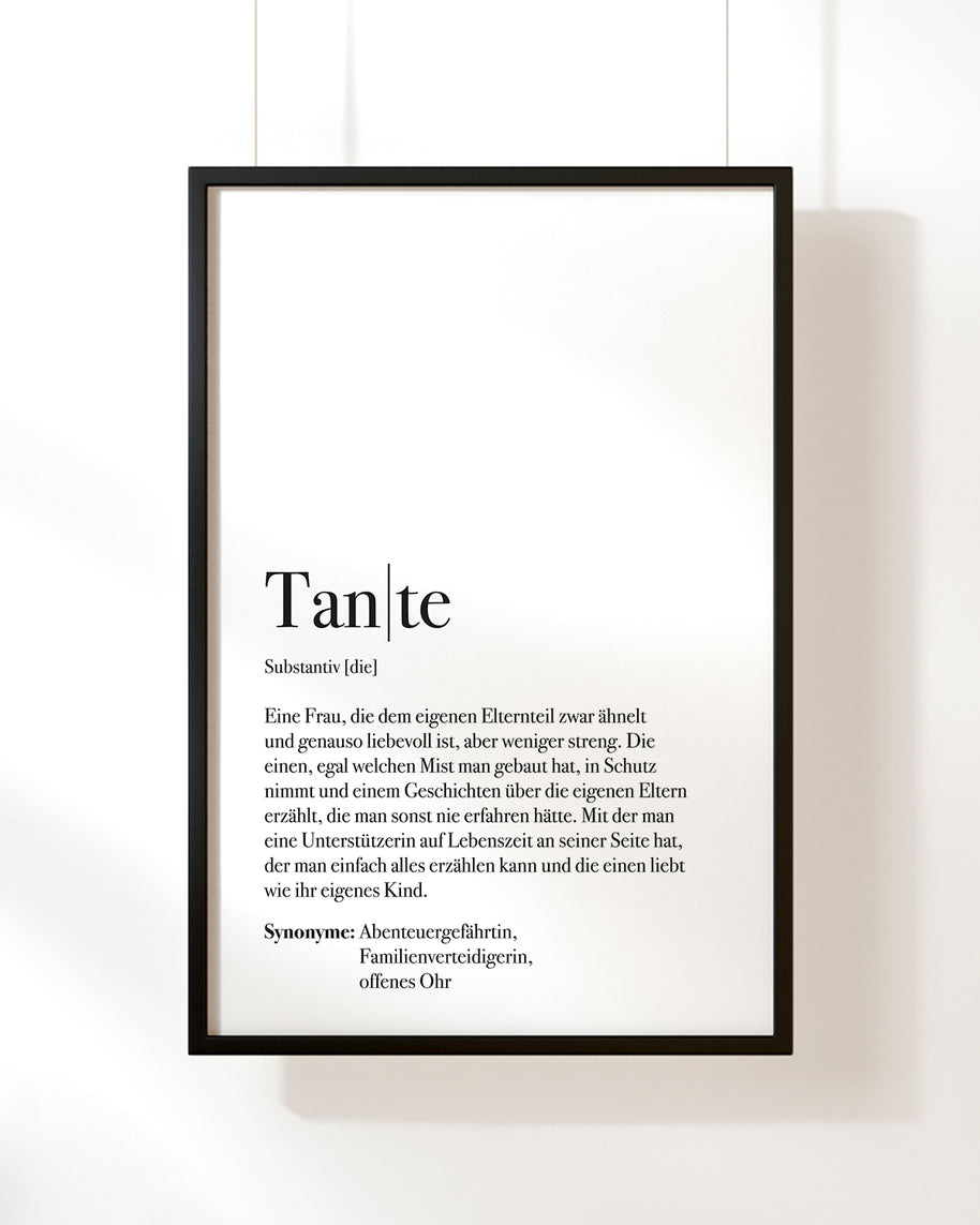Definition Tante - Poster