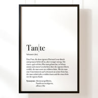 Definition Tante - Poster