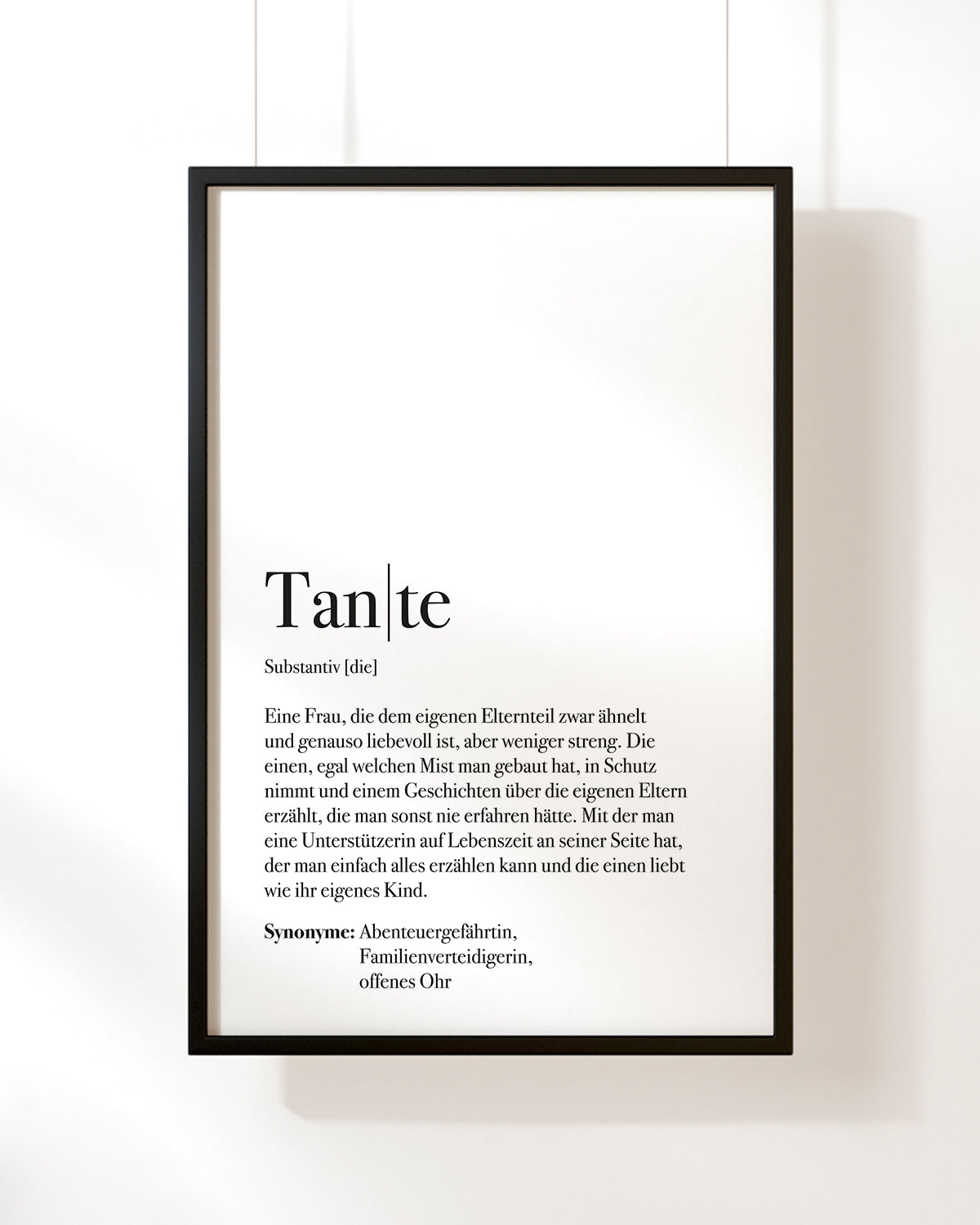 Definition Tante - Poster Poster Lieblingsmensch®