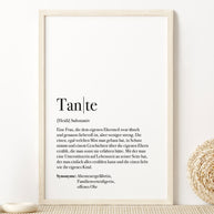 Definition Tante - Poster
