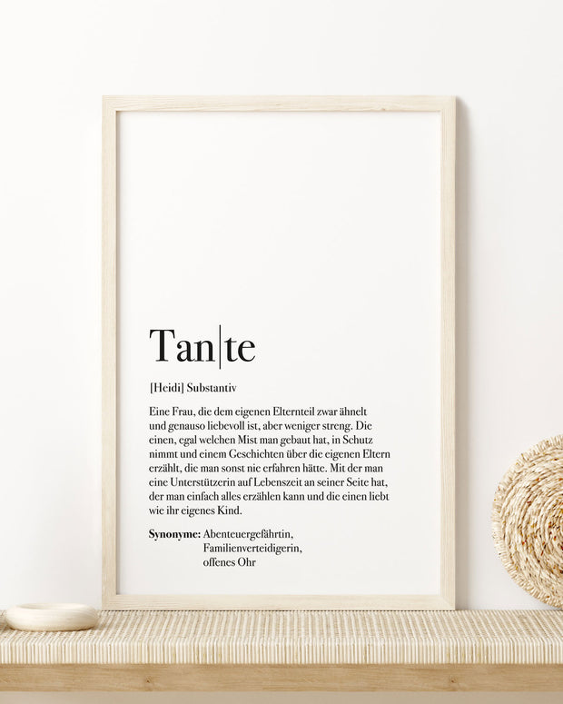 Definition Tante - Poster