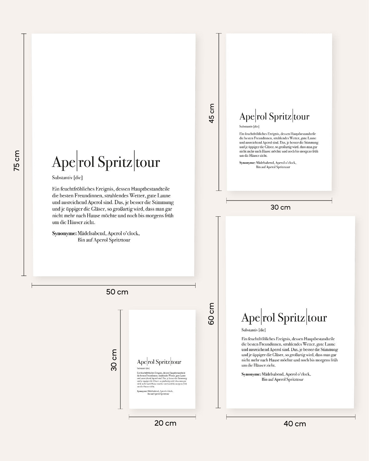 Definition Aperol Spritztour - Poster Poster Lieblingsmensch®