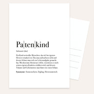 Definition Patenkind - Postkarte