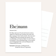 Definition Ehemann - Postkarte