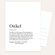 Definition Onkel - Postkarte