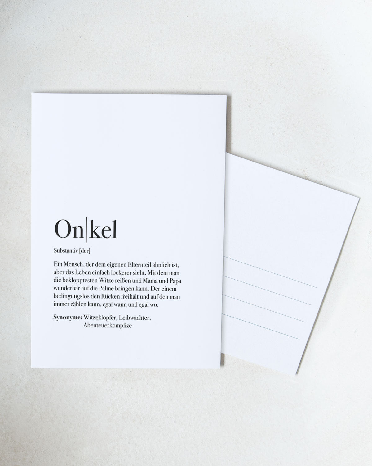 Definition Onkel - Postkarte Postkarte Lieblingsmensch®
