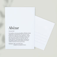 Definition Abitur - Postkarte