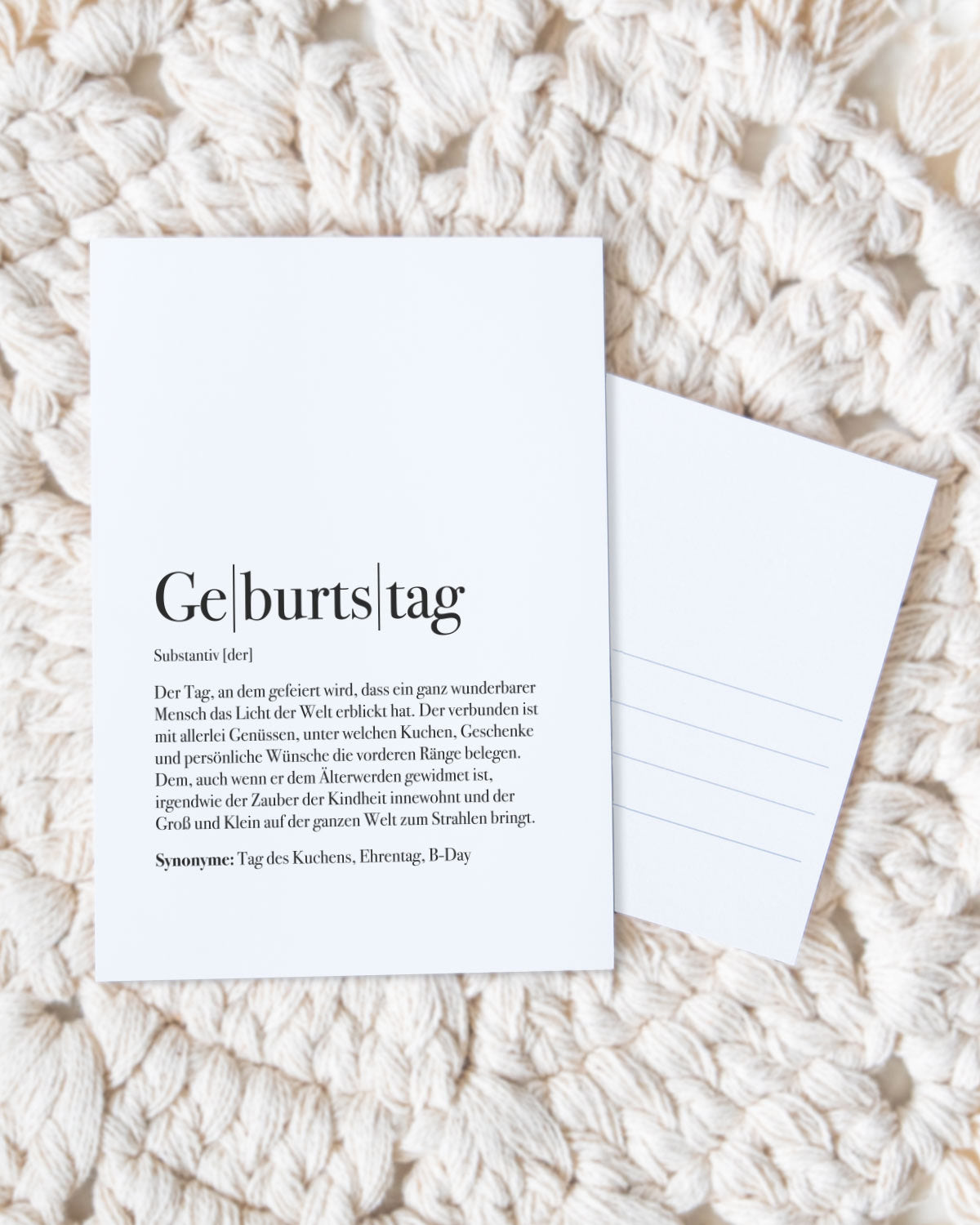Definition Geburtstag - Postkarte Postkarte Lieblingsmensch®