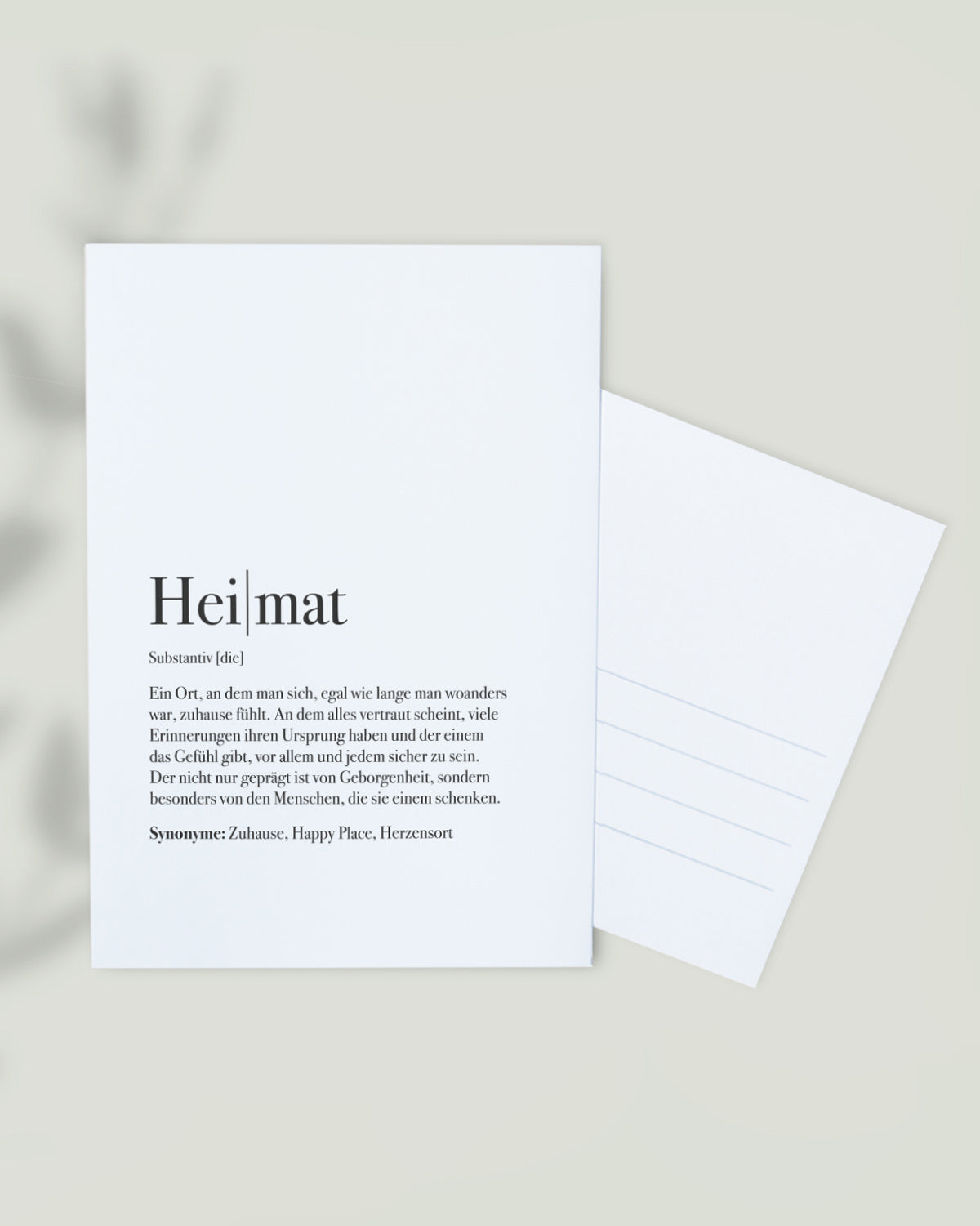 Definition Heimat - Postkarte Postkarte Lieblingsmensch®