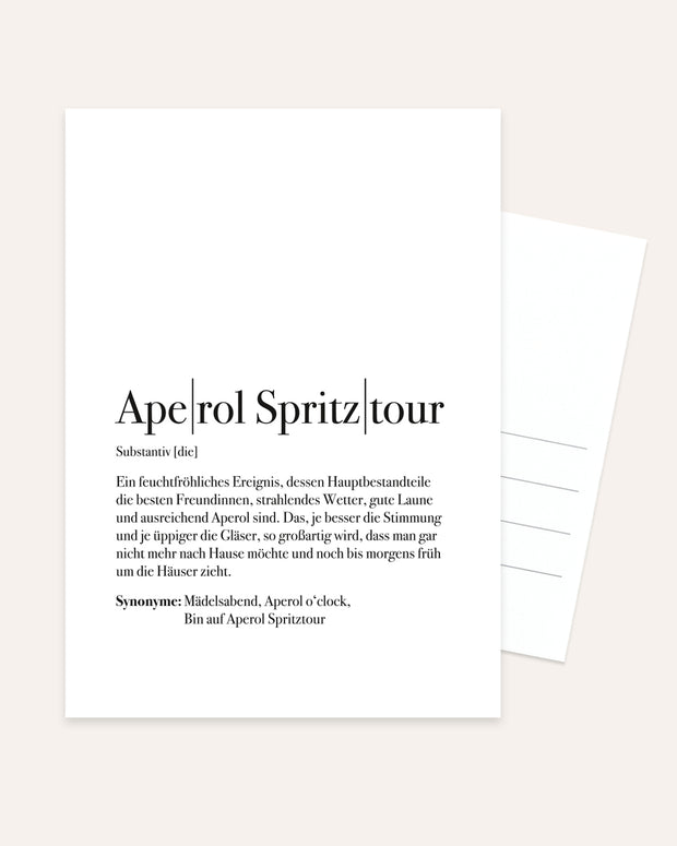 Definition Aperol Spritztour - Postkarte