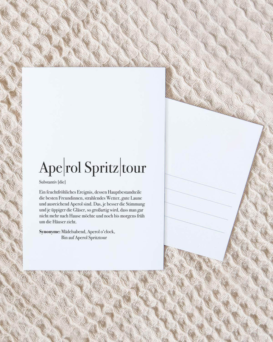 Definition Aperol Spritztour - Postkarte