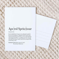 Definition Aperol Spritztour - Postkarte
