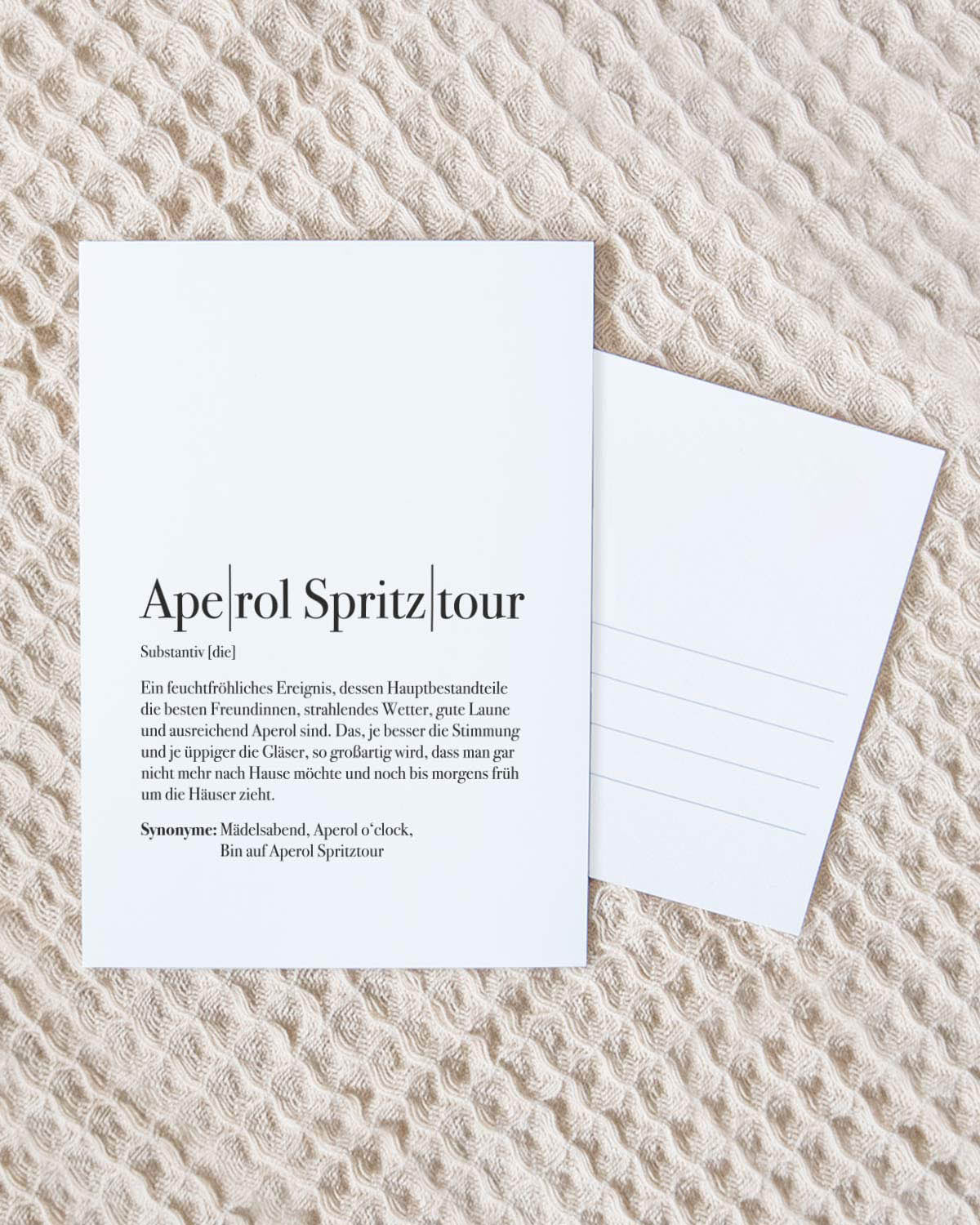 Definition Aperol Spritztour - Postkarte Postkarte Lieblingsmensch®