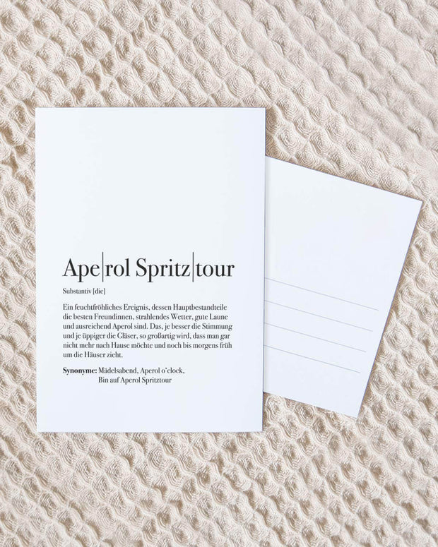 Definition Aperol Spritztour - Postkarte Postkarte Lieblingsmensch®