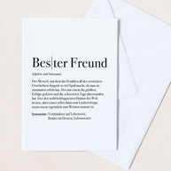 Definition Bester Freund - Grußkarte