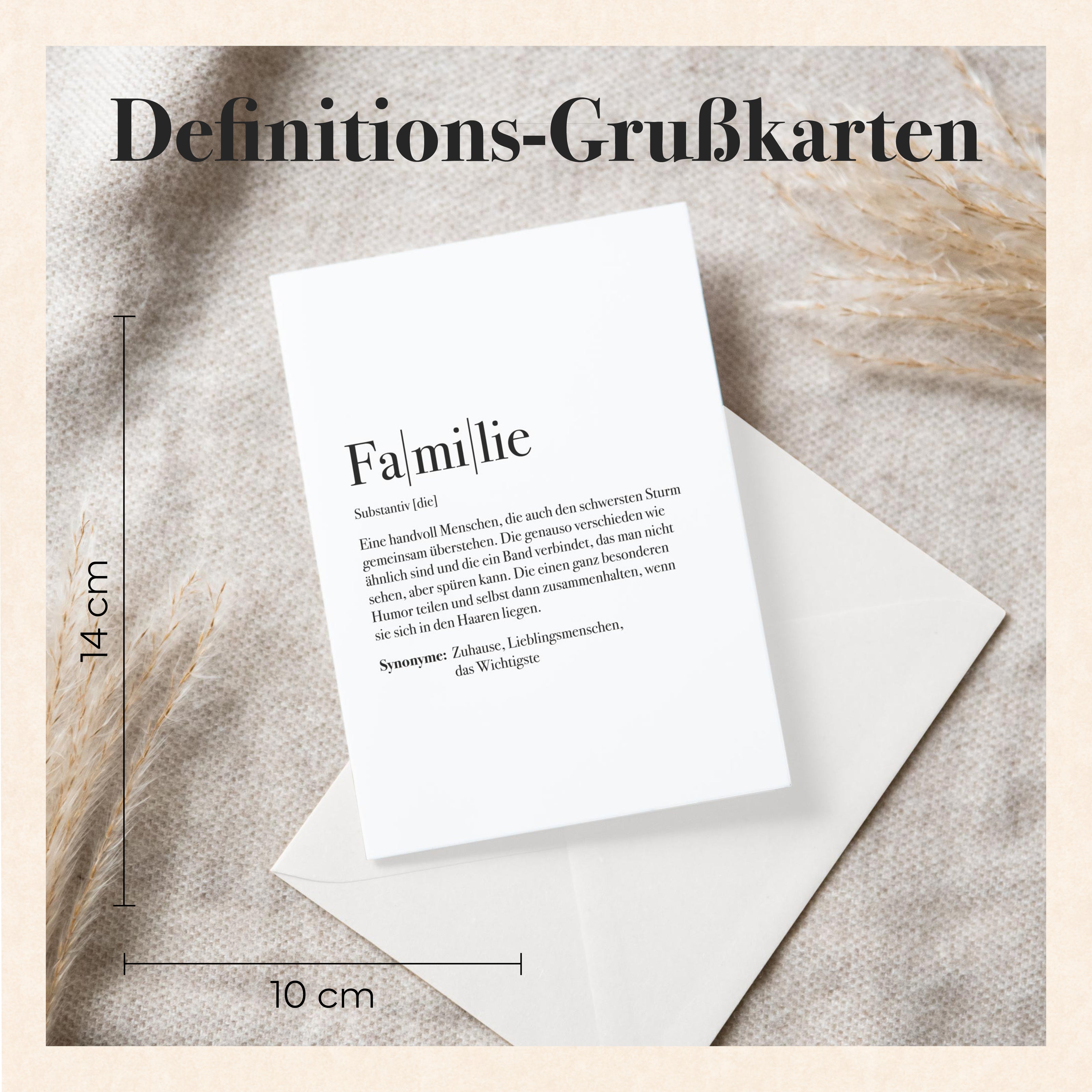 Definition Familie - Grußkarte Grußkarte Lieblingsmensch®