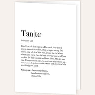 Definition Tante - Grußkarte