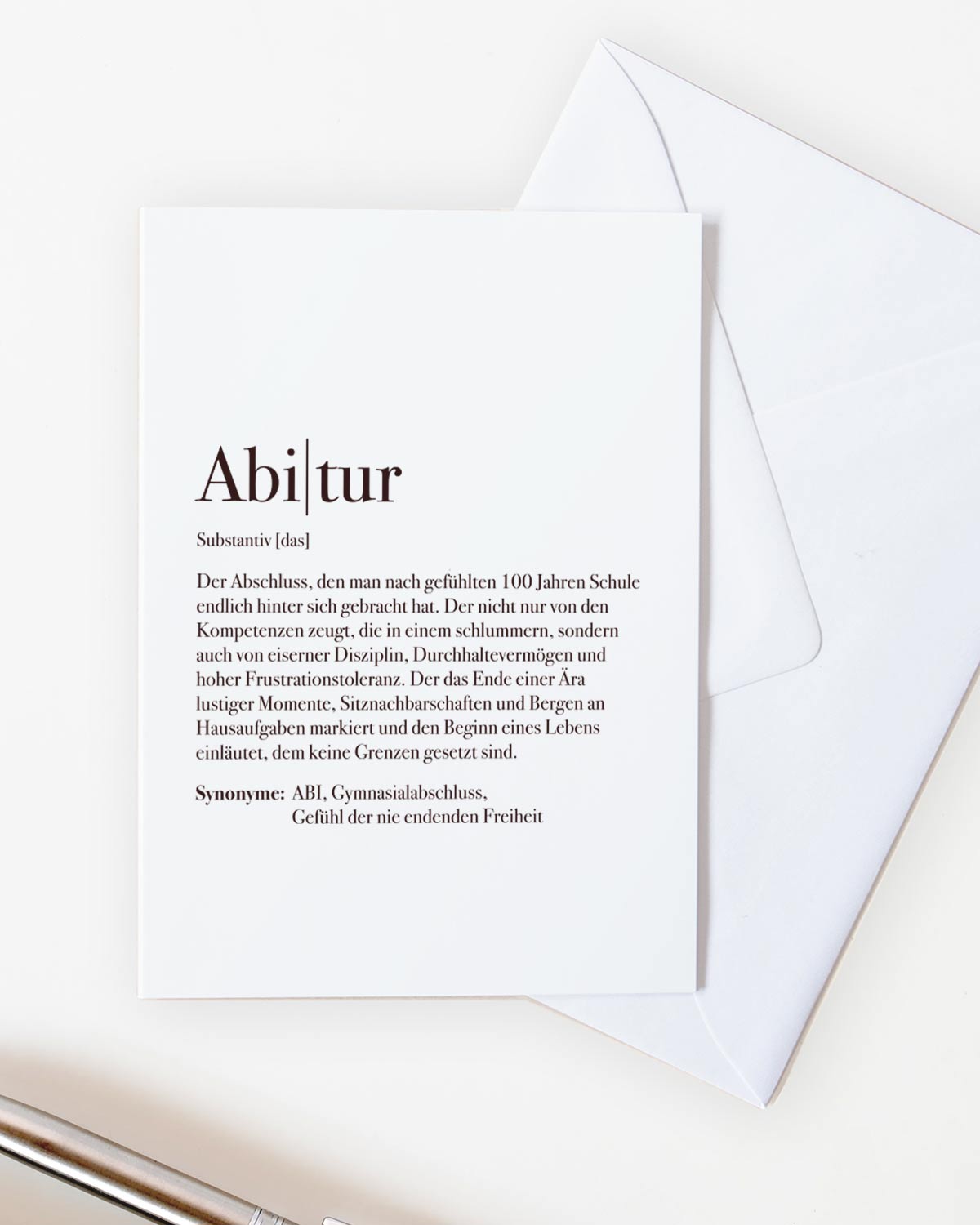 Definition Abitur - Grußkarte Grußkarte Lieblingsmensch®