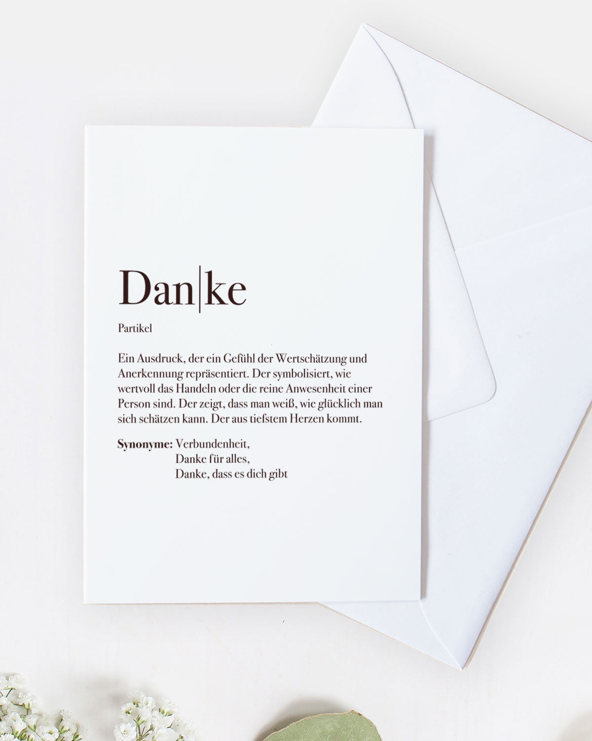 Definition Danke - Grußkarte Grußkarte Lieblingsmensch®