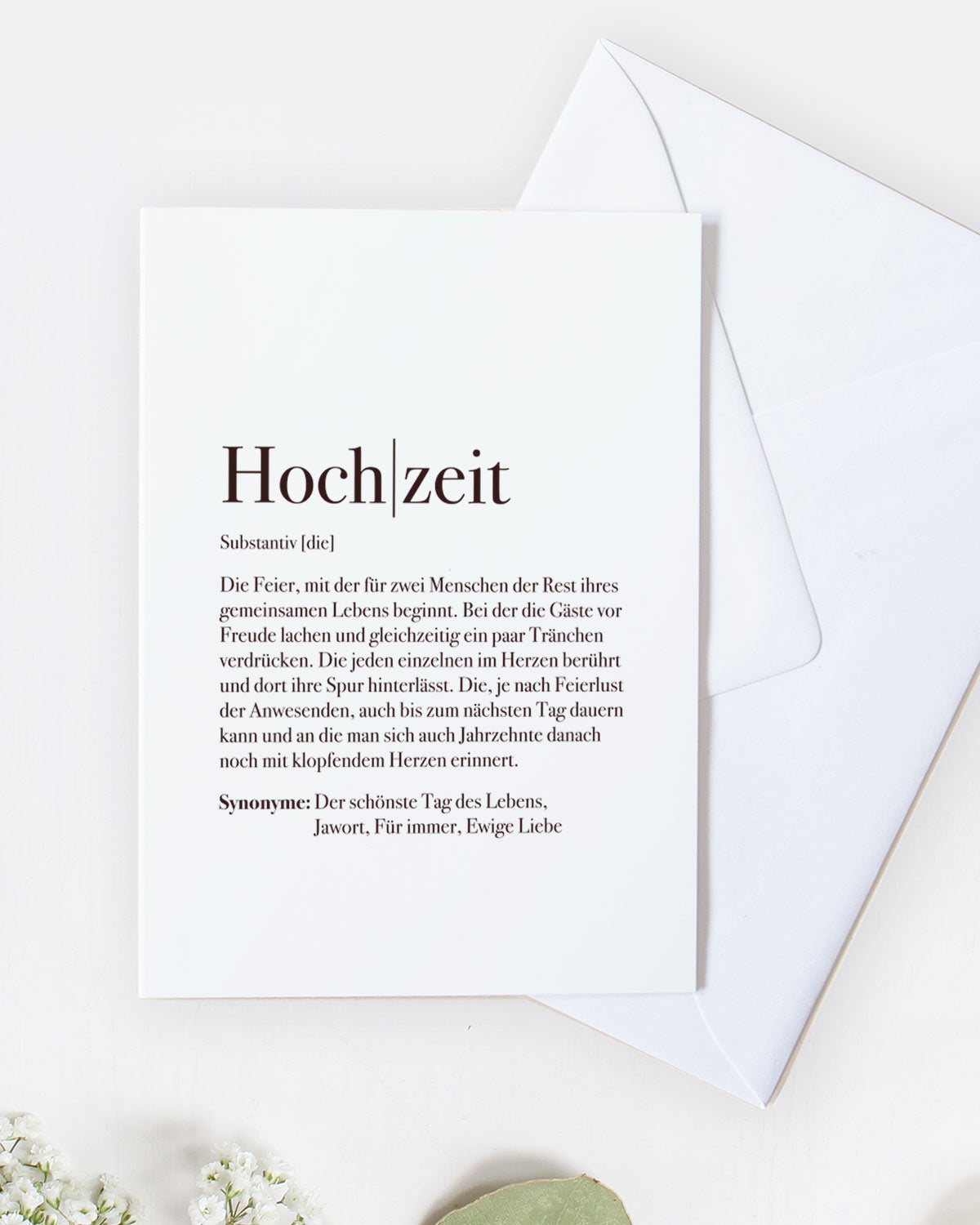 Definition Hochzeit - Grußkarte Grußkarte Lieblingsmensch®
