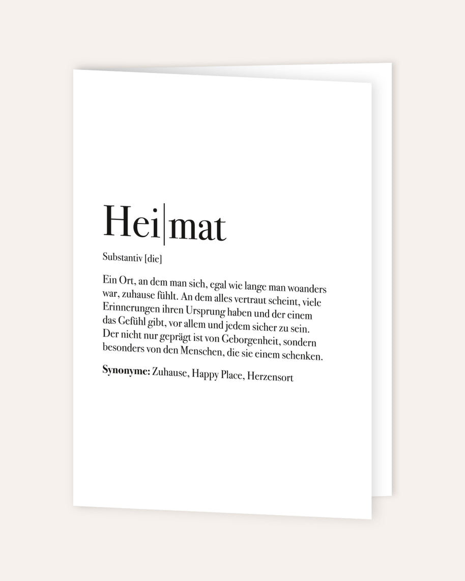 Definition Heimat - Grußkarte