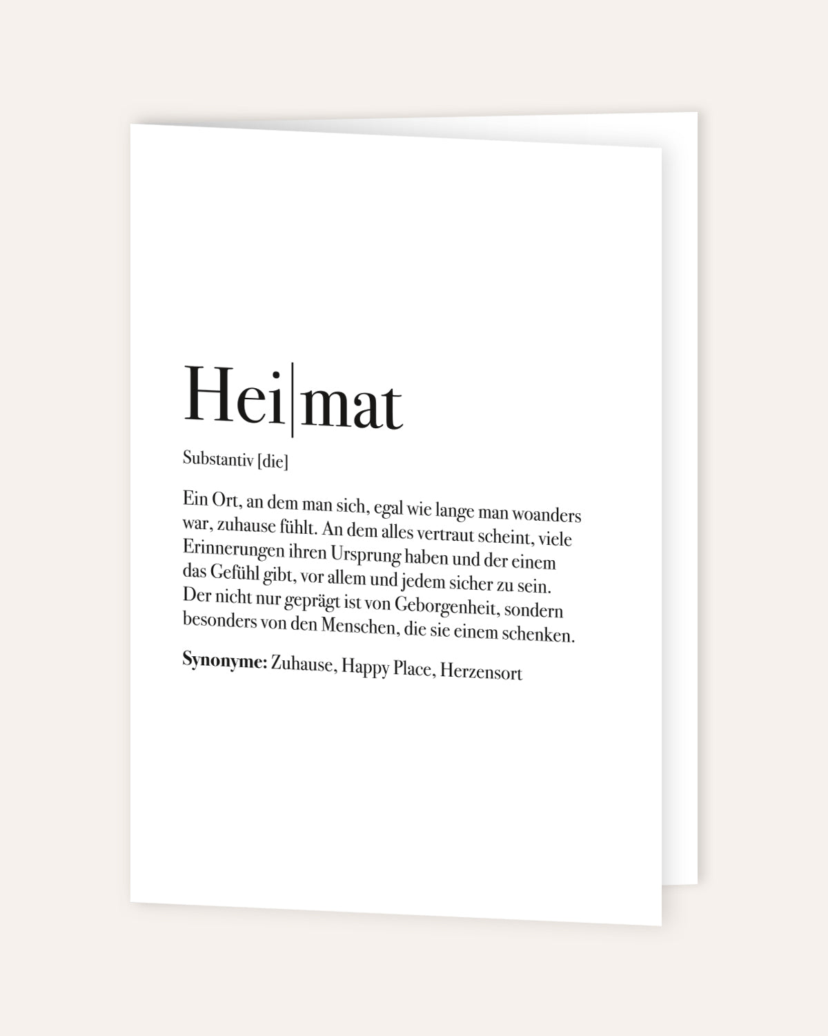 Definition Heimat - Grußkarte Grußkarte Lieblingsmensch®