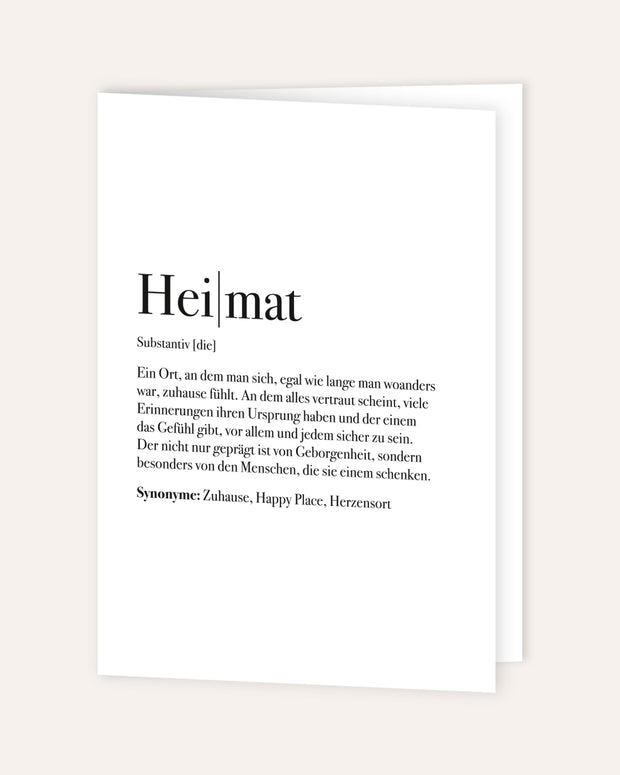 Definition Heimat - Grußkarte