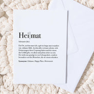 Definition Heimat - Grußkarte