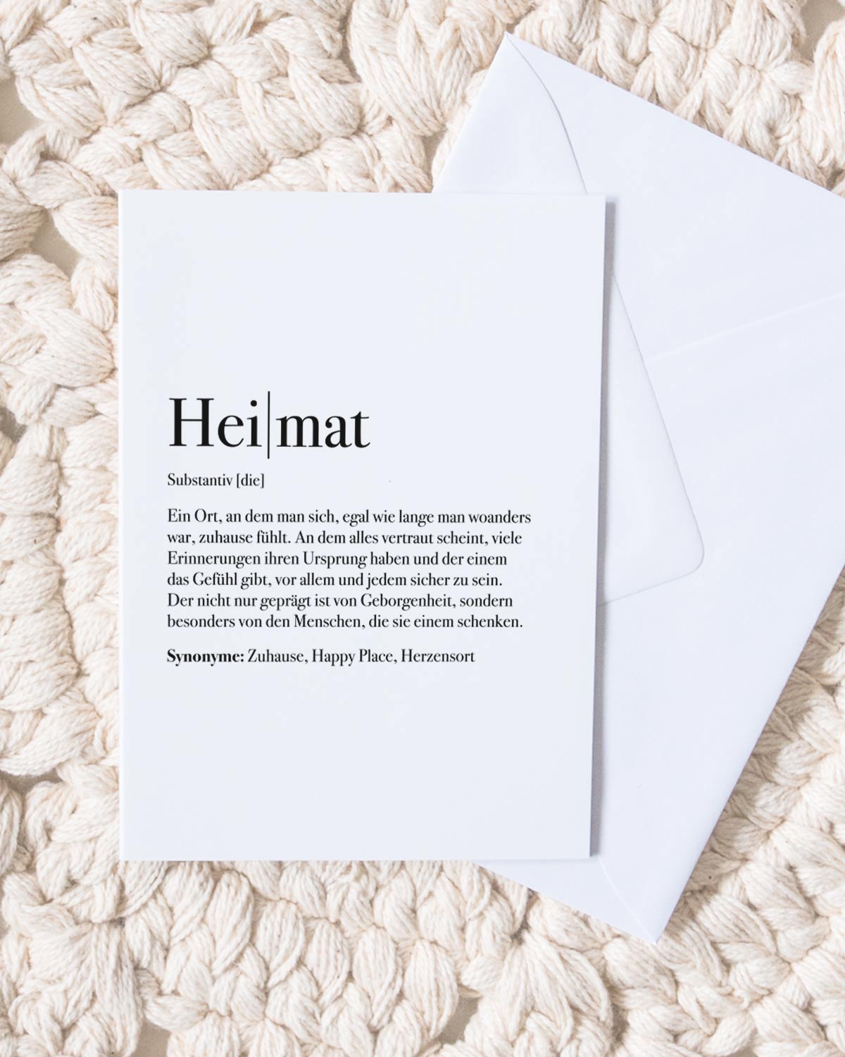 Definition Heimat - Grußkarte Grußkarte Lieblingsmensch®