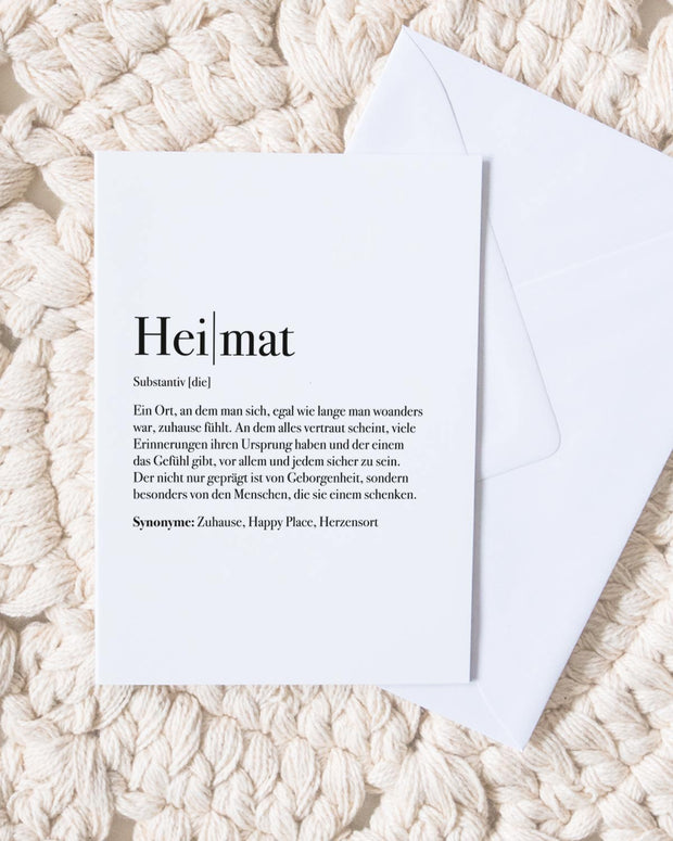 Definition Heimat - Grußkarte