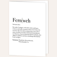 Definition Fernweh - Grußkarte