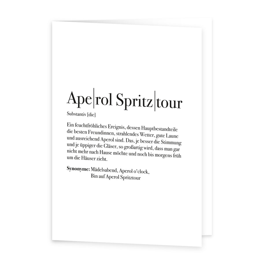 Definition Aperol Spritztour - Grußkarte