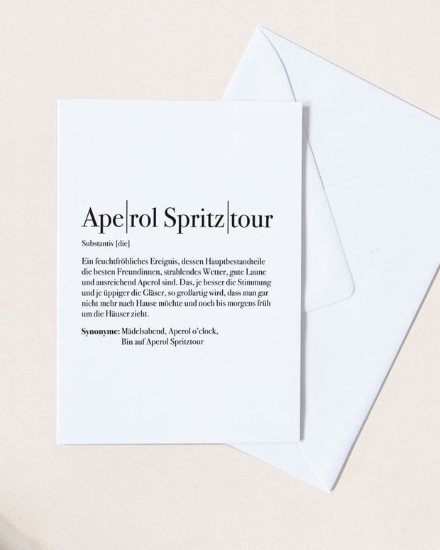Definition Aperol Spritztour - Grußkarte Grußkarte Lieblingsmensch®