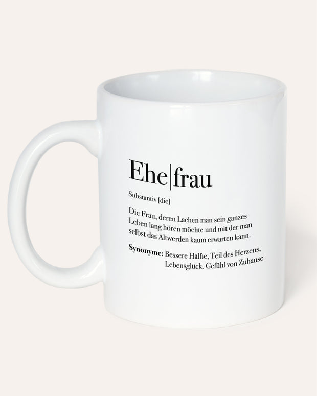 Motiv: Definition Ehefrau - VS" Tasse Tasse Lieblingsmensch