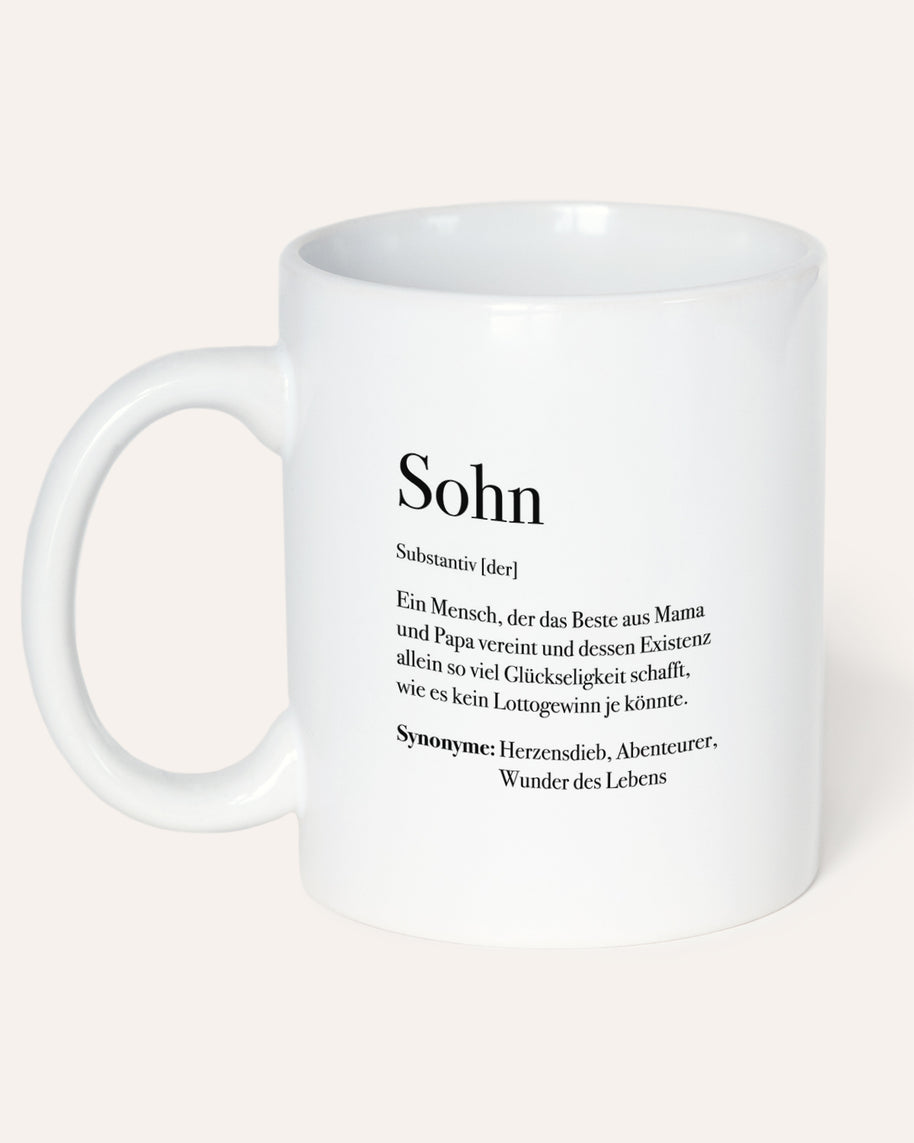 Motiv: Definition Sohn - VS" Tasse