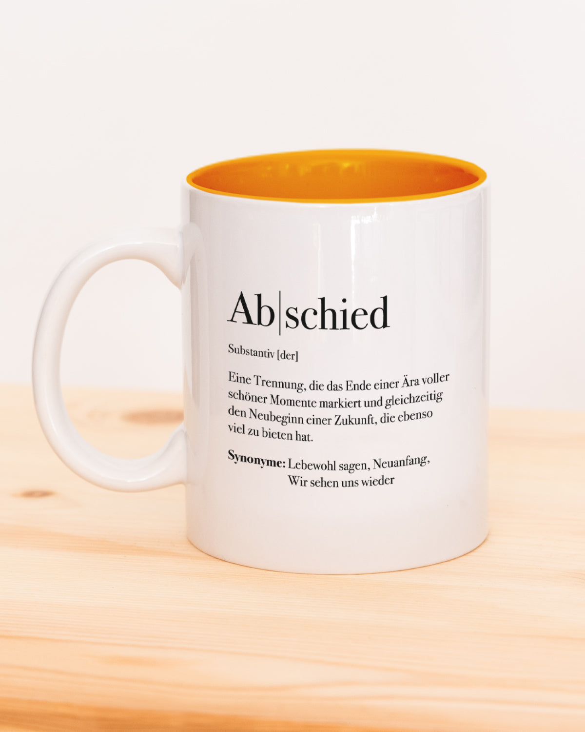 Definition Abschied - Tasse Orange Tasse Lieblingsmensch®