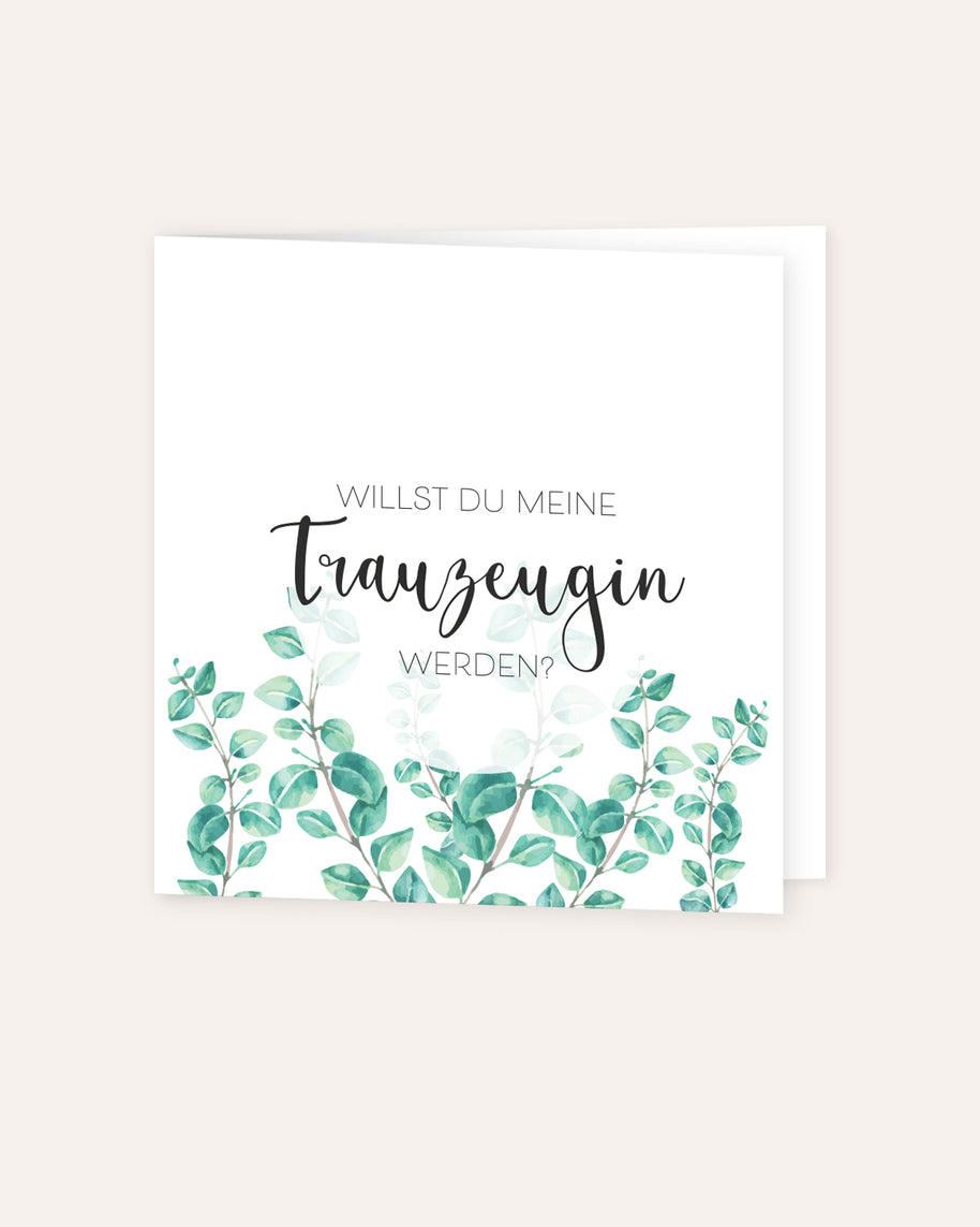 Trauzeugin - Grußkarte