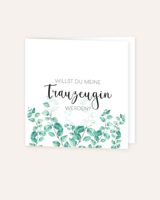 Trauzeugin - Grußkarte