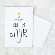 Die schönste Zeit im Jahr - Postkarte