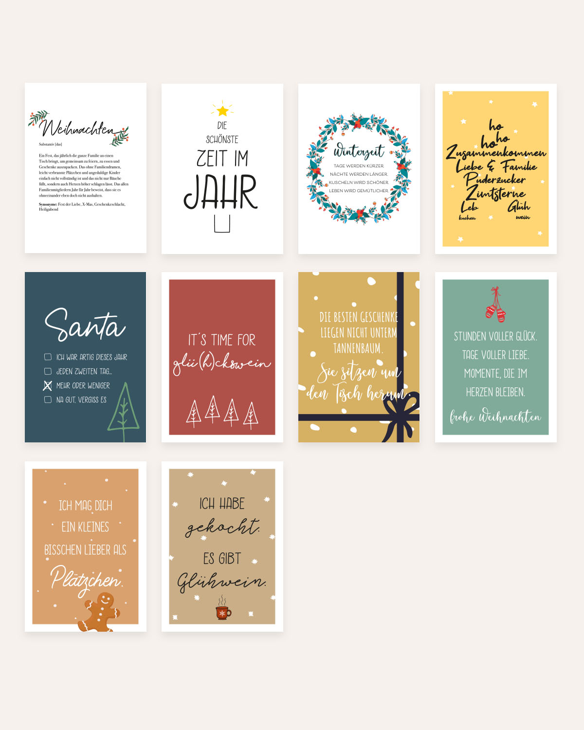 Winterwünsche - Postkarten-Set Postkarten-Set Lieblingsmensch®