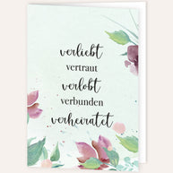 Verliebt, Verlobt, Verheiratet - Grußkarte